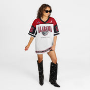 ALABAMA CRIMSON TIDE HUSTLE MODE V-NECK FASHION JERSEY DRESS