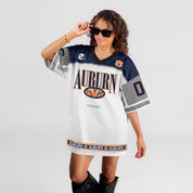 AUBURN TIGERS HUSTLE MODE V-NECK FASHION JERSEY DRESS