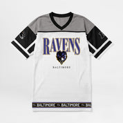 BALTIMORE RAVENS HUSTLE MODE V-NECK FASHION JERSEY DRESS