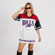 BUFFALO BILLS HUSTLE MODE V-NECK FASHION JERSEY DRESS