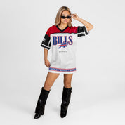 BUFFALO BILLS HUSTLE MODE V-NECK FASHION JERSEY DRESS