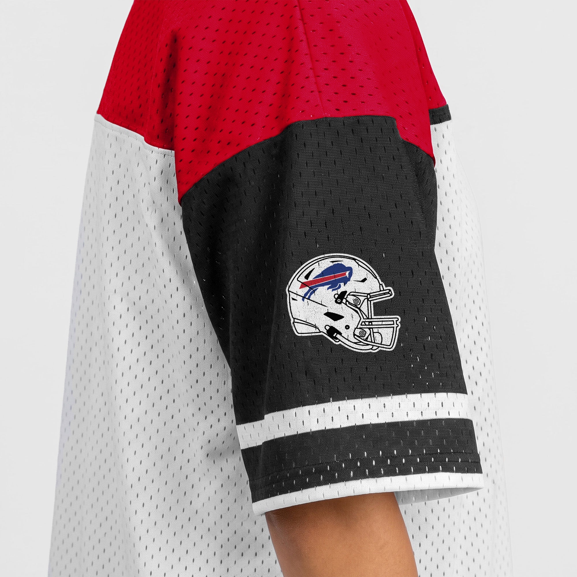 BUFFALO BILLS HUSTLE MODE V-NECK FASHION JERSEY DRESS