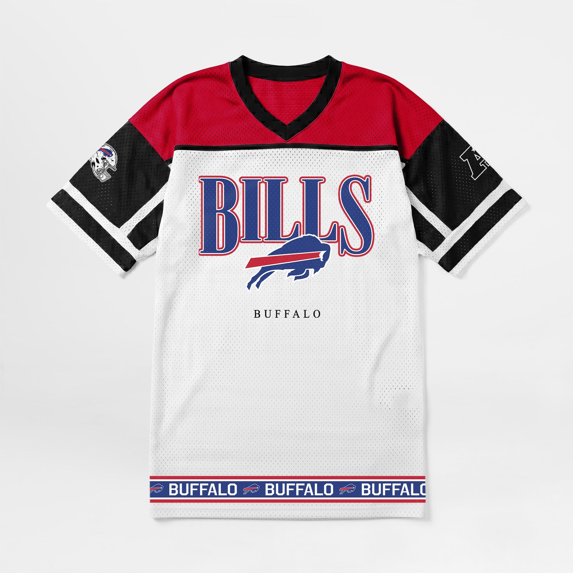 BUFFALO BILLS HUSTLE MODE V-NECK FASHION JERSEY DRESS