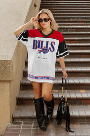 BUFFALO BILLS HUSTLE MODE V-NECK FASHION JERSEY DRESS