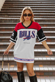 BUFFALO BILLS HUSTLE MODE V-NECK FASHION JERSEY DRESS