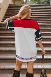 BUFFALO BILLS HUSTLE MODE V-NECK FASHION JERSEY DRESS