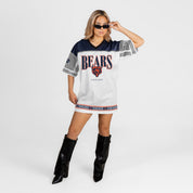 CHICAGO BEARS HUSTLE MODE V-NECK FASHION JERSEY DRESS