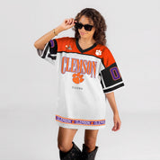 CLEMSON TIGERS HUSTLE MODE V-NECK FASHION JERSEY DRESS