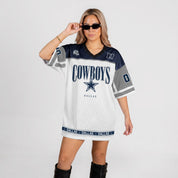 DALLAS COWBOYS HUSTLE MODE V-NECK FASHION JERSEY DRESS