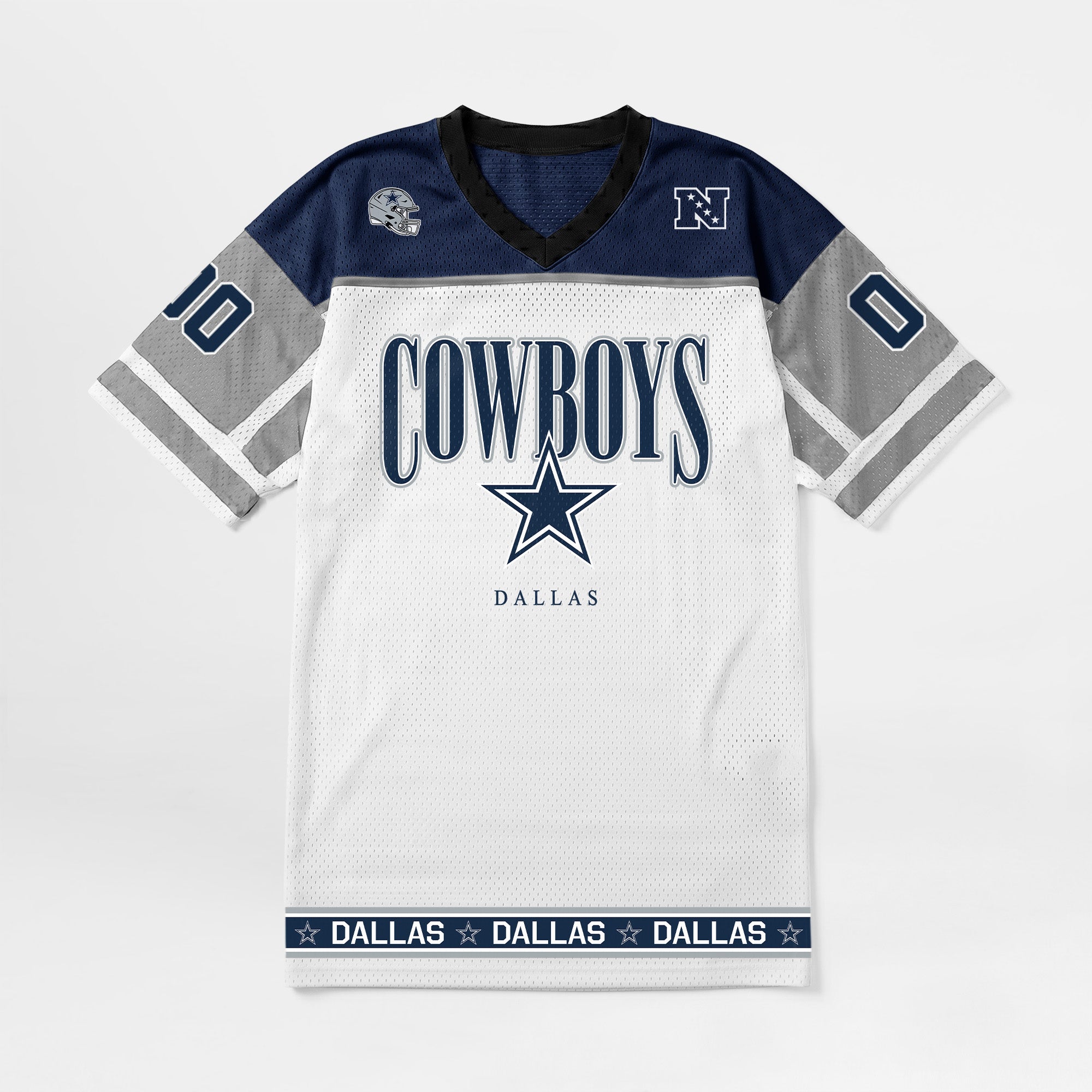 DALLAS COWBOYS HUSTLE MODE V-NECK FASHION JERSEY DRESS