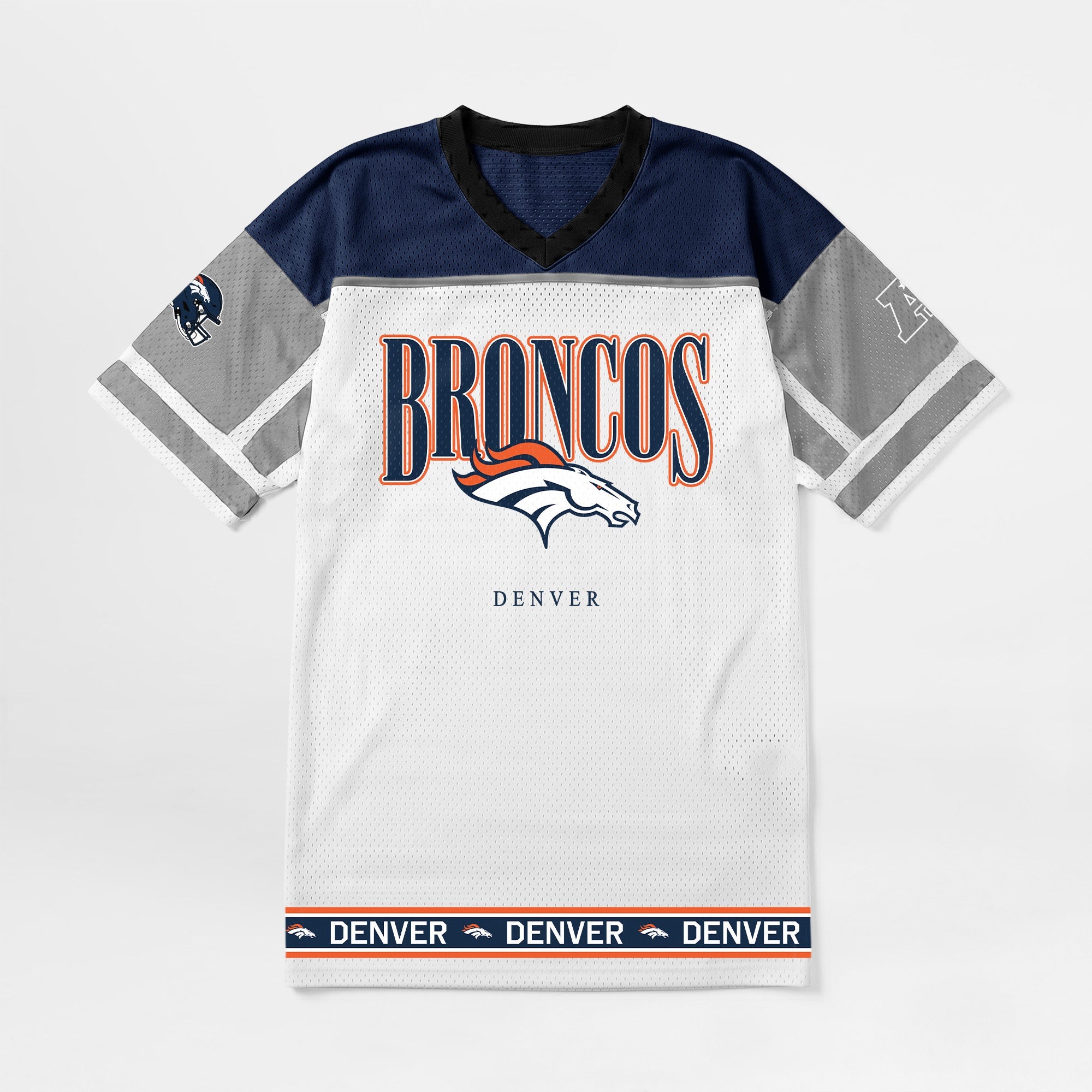 DENVER BRONCOS HUSTLE MODE V-NECK FASHION JERSEY DRESS