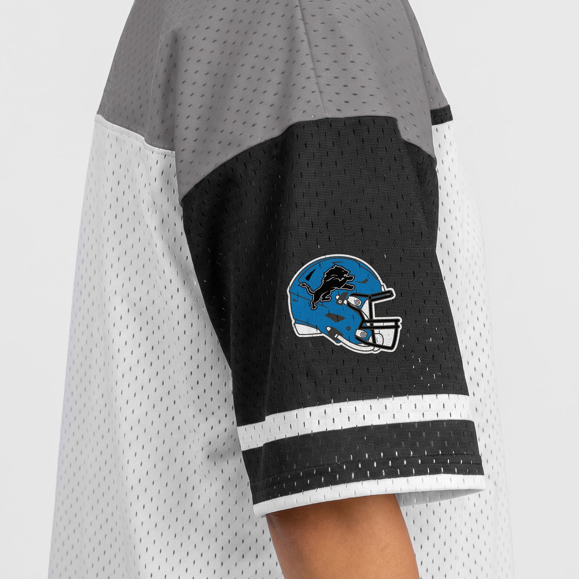 DETROIT LIONS HUSTLE MODE V-NECK FASHION JERSEY DRESS