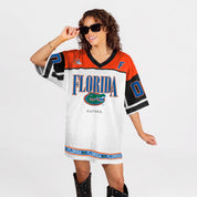 FLORIDA GATORS HUSTLE MODE V-NECK FASHION JERSEY DRESS