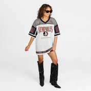 FLORIDA STATE SEMINOLES HUSTLE MODE V-NECK FASHION JERSEY DRESS