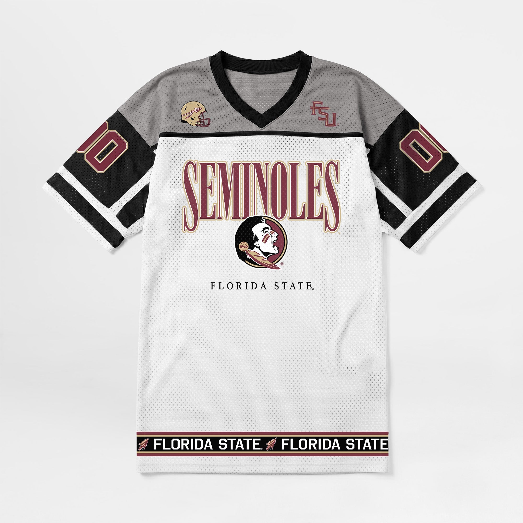 FLORIDA STATE SEMINOLES HUSTLE MODE V-NECK FASHION JERSEY DRESS