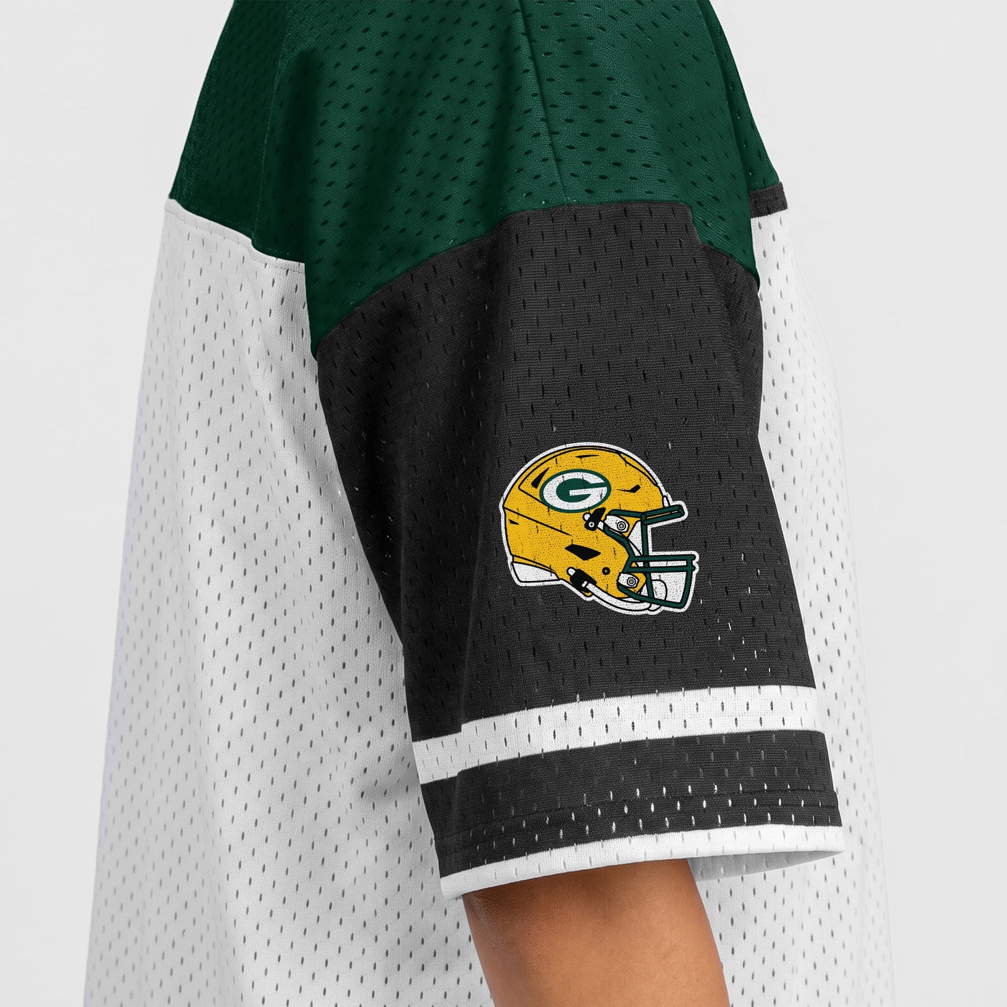GREEN BAY PACKERS HUSTLE MODE V-NECK FASHION JERSEY DRESS