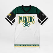 GREEN BAY PACKERS HUSTLE MODE V-NECK FASHION JERSEY DRESS