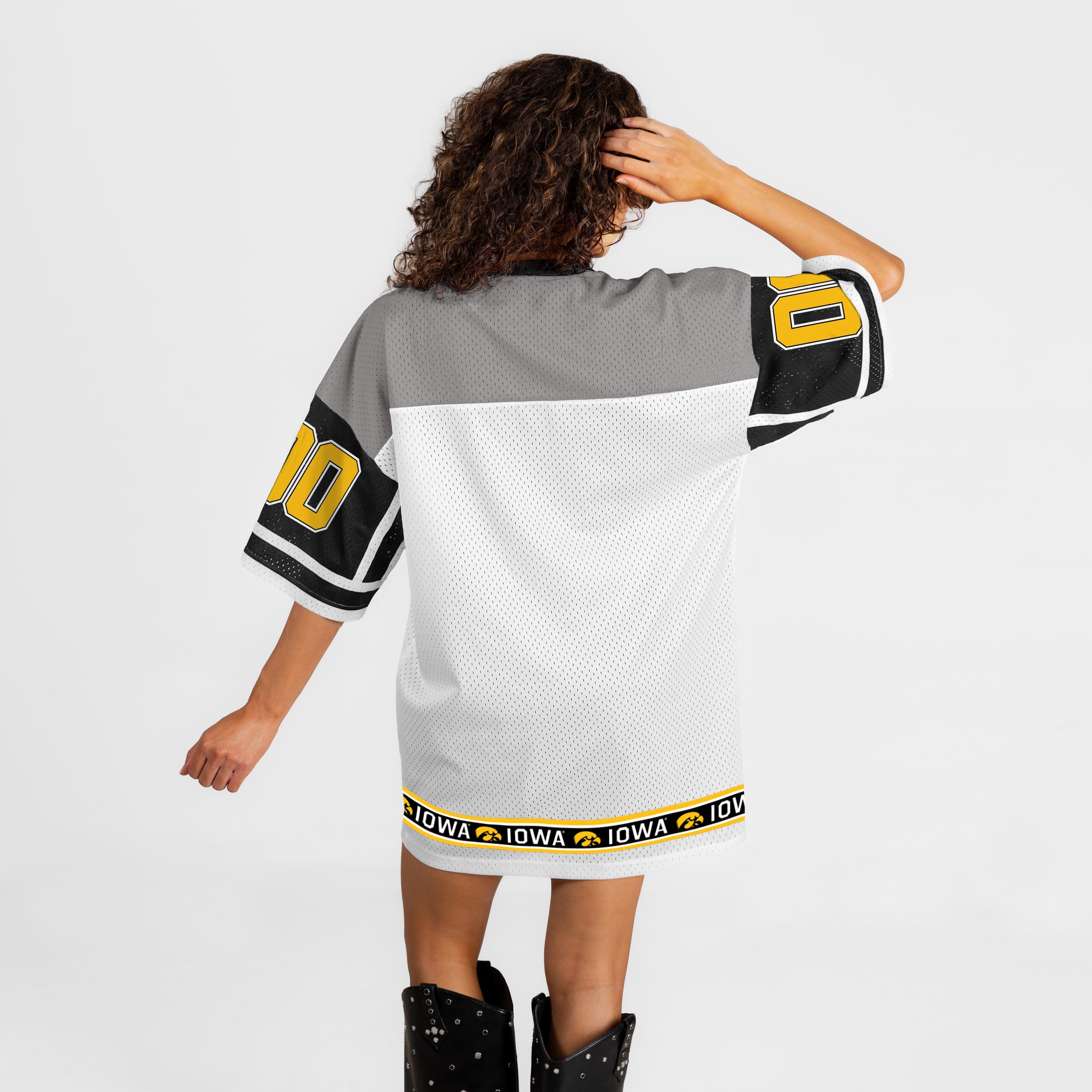 IOWA HAWKEYES HUSTLE MODE V-NECK FASHION JERSEY DRESS