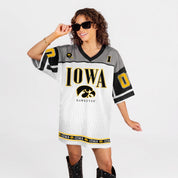 IOWA HAWKEYES HUSTLE MODE V-NECK FASHION JERSEY DRESS