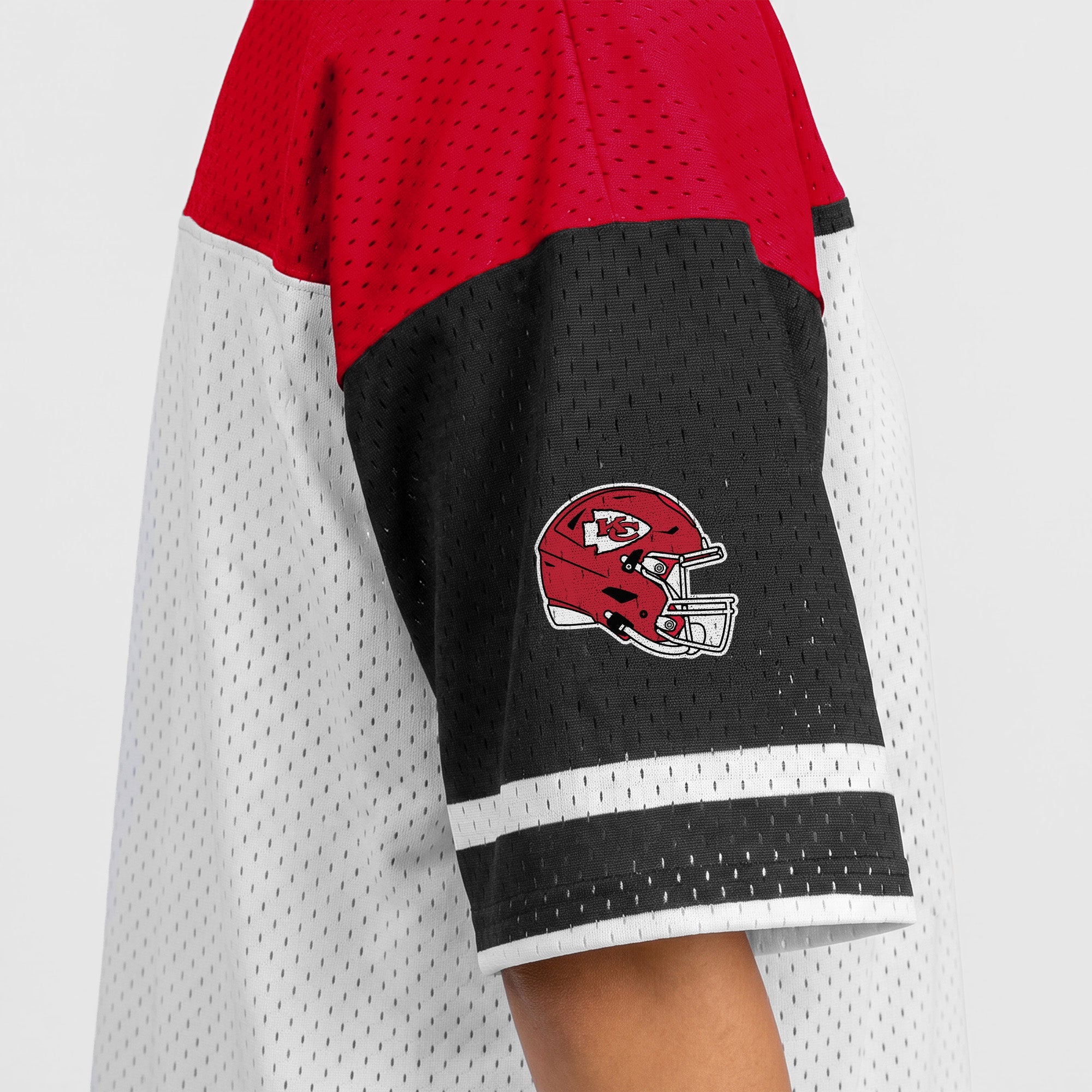 KANSAS CITY CHIEFS HUSTLE MODE V-NECK FASHION JERSEY DRESS