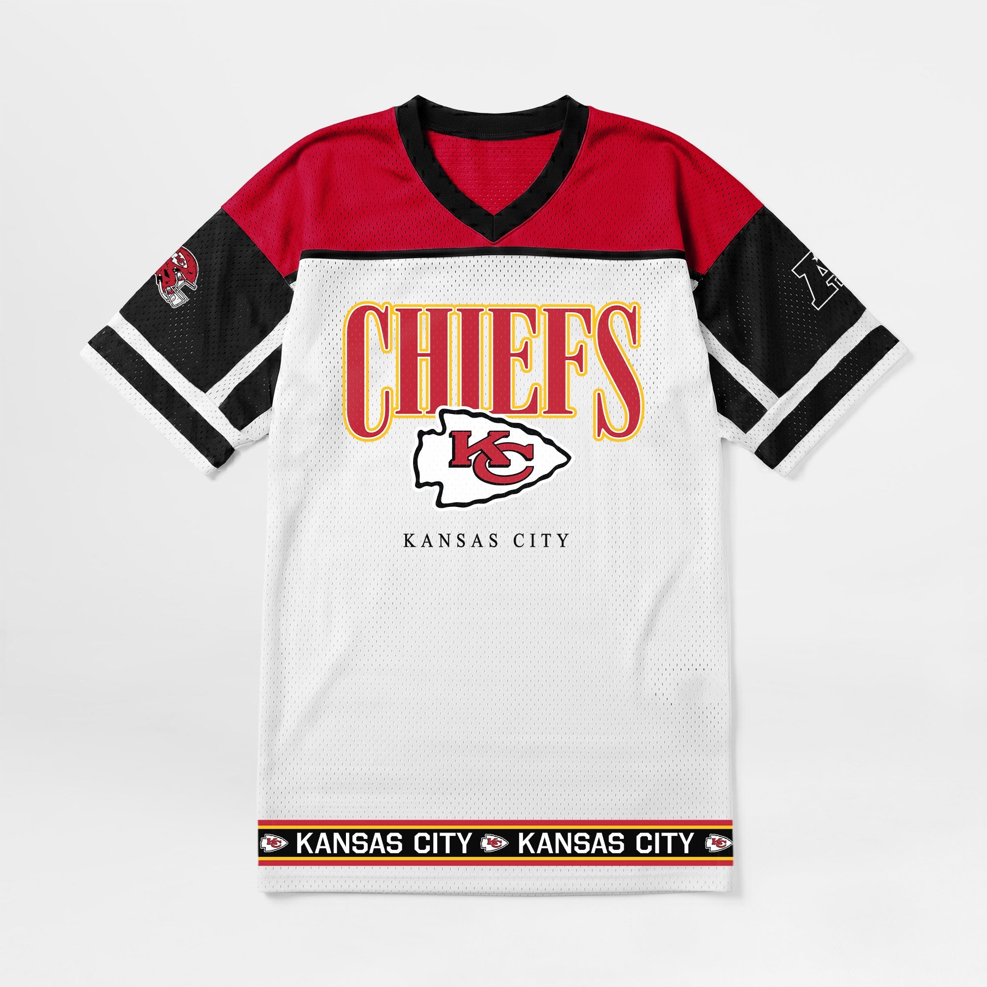 KANSAS CITY CHIEFS HUSTLE MODE V-NECK FASHION JERSEY DRESS