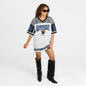 KENTUCKY WILDCATS HUSTLE MODE V-NECK FASHION JERSEY DRESS