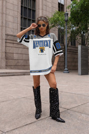 KENTUCKY WILDCATS HUSTLE MODE V-NECK FASHION JERSEY DRESS