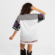 LSU TIGERS HUSTLE MODE V-NECK FASHION JERSEY DRESS