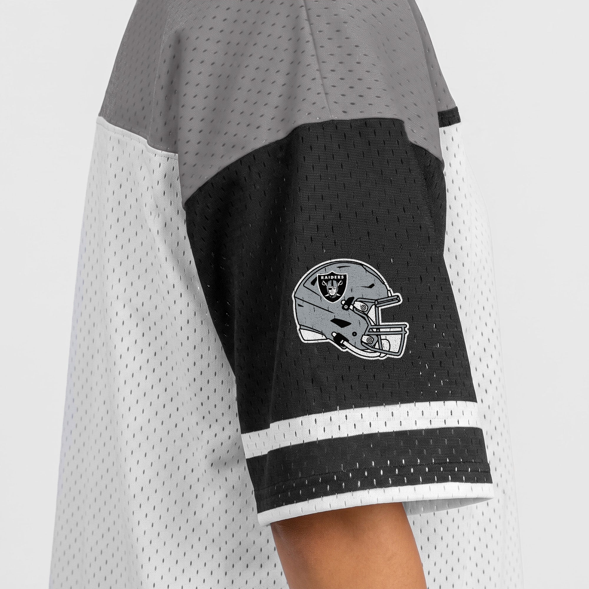LAS VEGAS RAIDERS HUSTLE MODE V-NECK FASHION JERSEY DRESS
