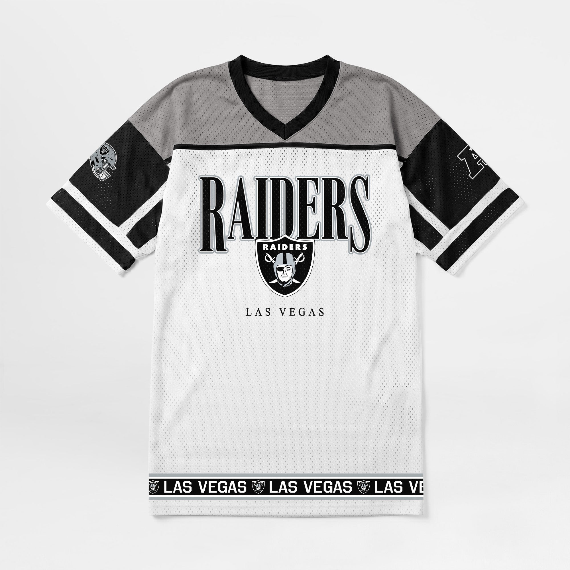 LAS VEGAS RAIDERS HUSTLE MODE V-NECK FASHION JERSEY DRESS