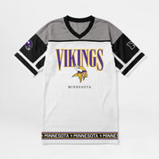MINNESOTA VIKINGS HUSTLE MODE V-NECK FASHION JERSEY DRESS
