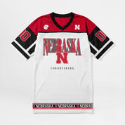 NEBRASKA CORNHUSKERS HUSTLE MODE V-NECK FASHION JERSEY DRESS