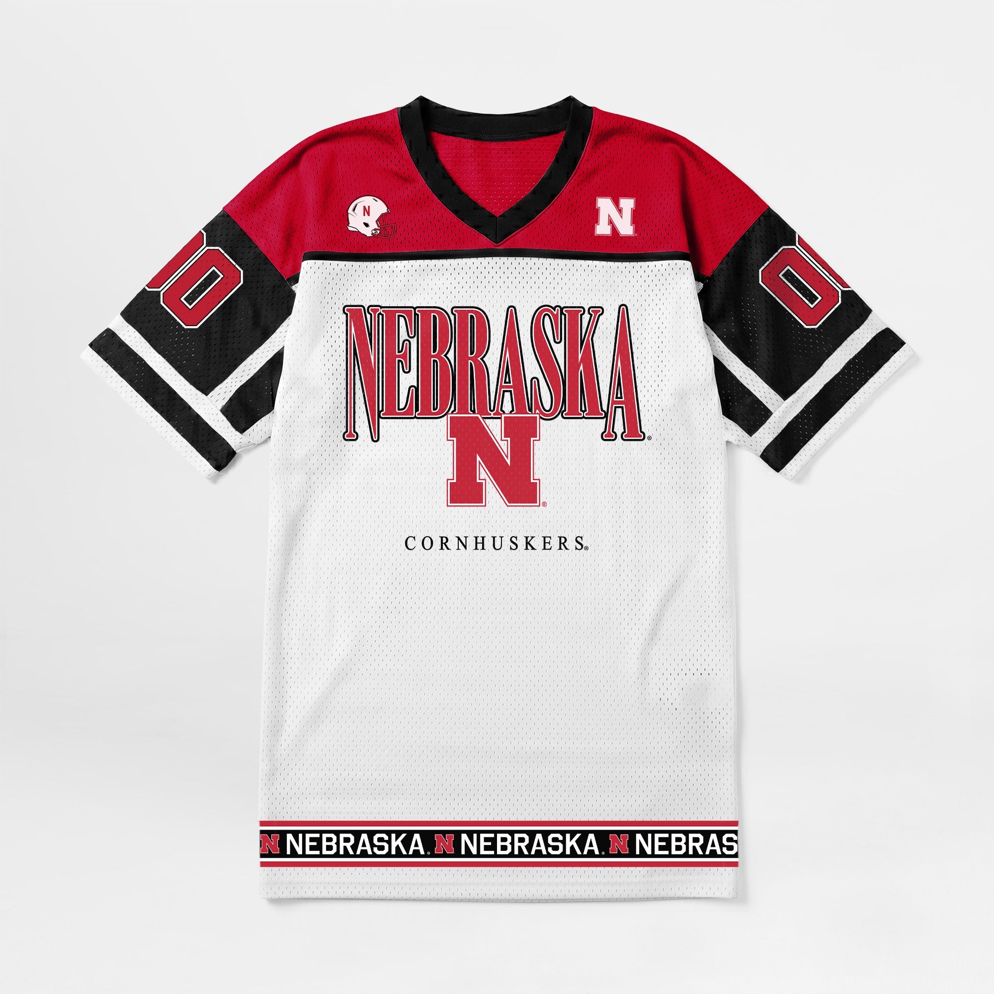 NEBRASKA CORNHUSKERS HUSTLE MODE V-NECK FASHION JERSEY DRESS