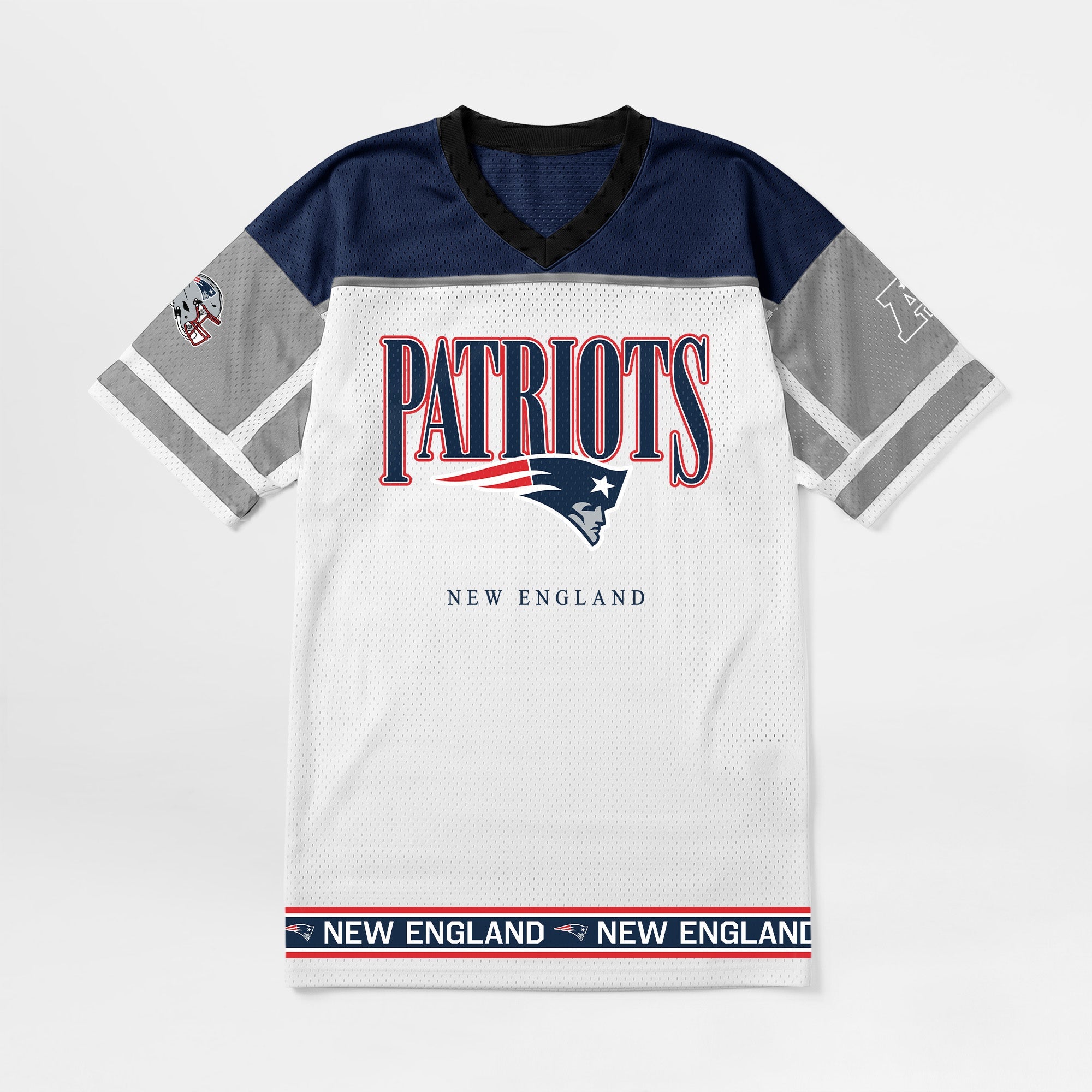 NEW ENGLAND PATRIOTS HUSTLE MODE V-NECK FASHION JERSEY DRESS