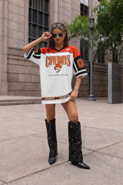 OKLAHOMA STATE COWBOYS HUSTLE MODE V-NECK FASHION JERSEY DRESS