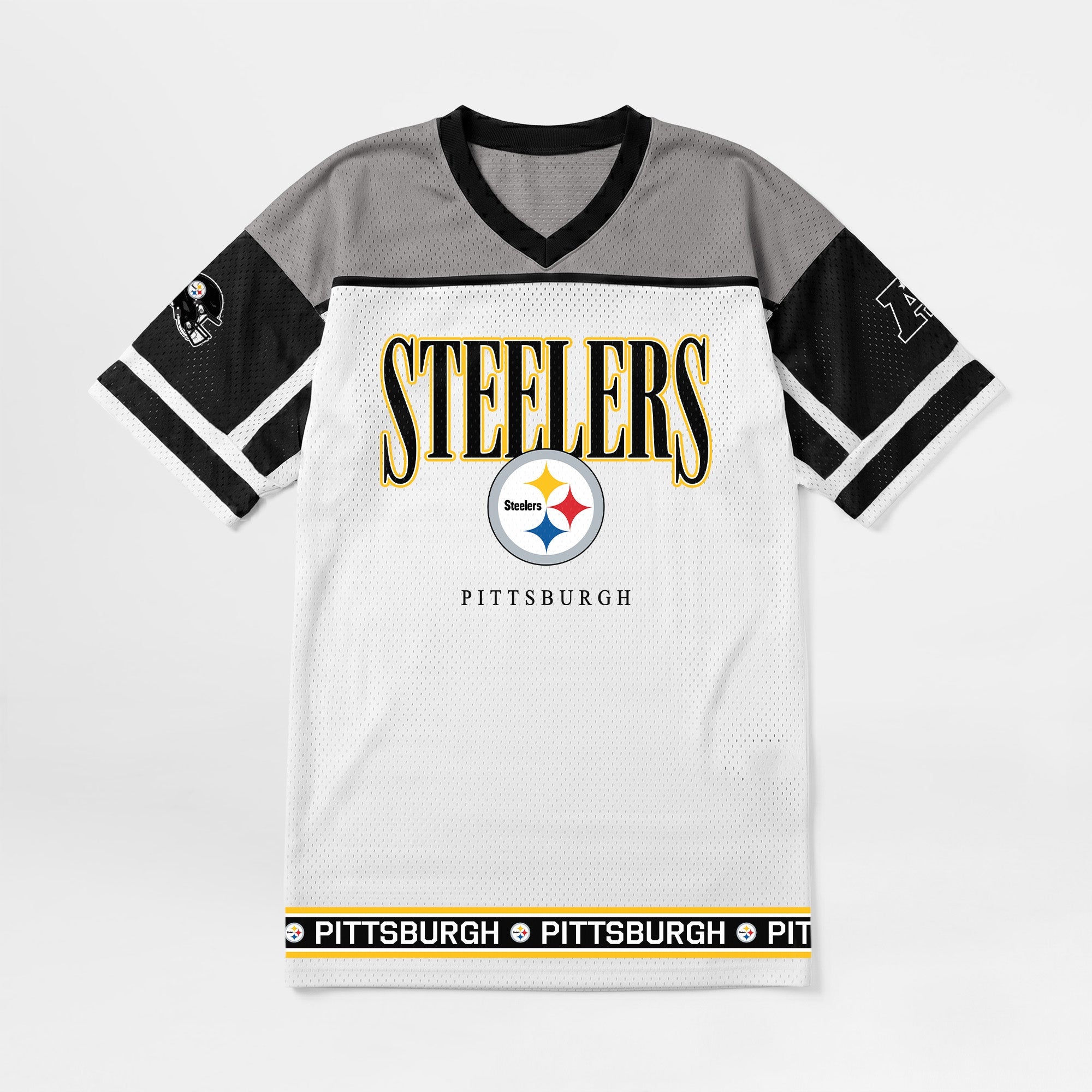 PITTSBURGH STEELERS HUSTLE MODE V-NECK FASHION JERSEY DRESS