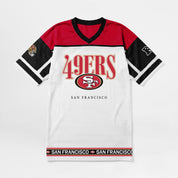 SAN FRANCISCO 49ERS HUSTLE MODE V-NECK FASHION JERSEY DRESS
