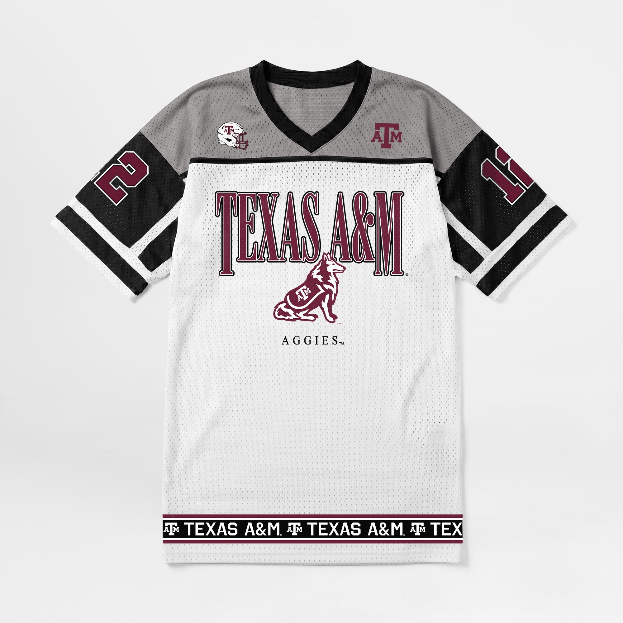 TEXAS A&M AGGIES HUSTLE MODE V-NECK FASHION JERSEY DRESS