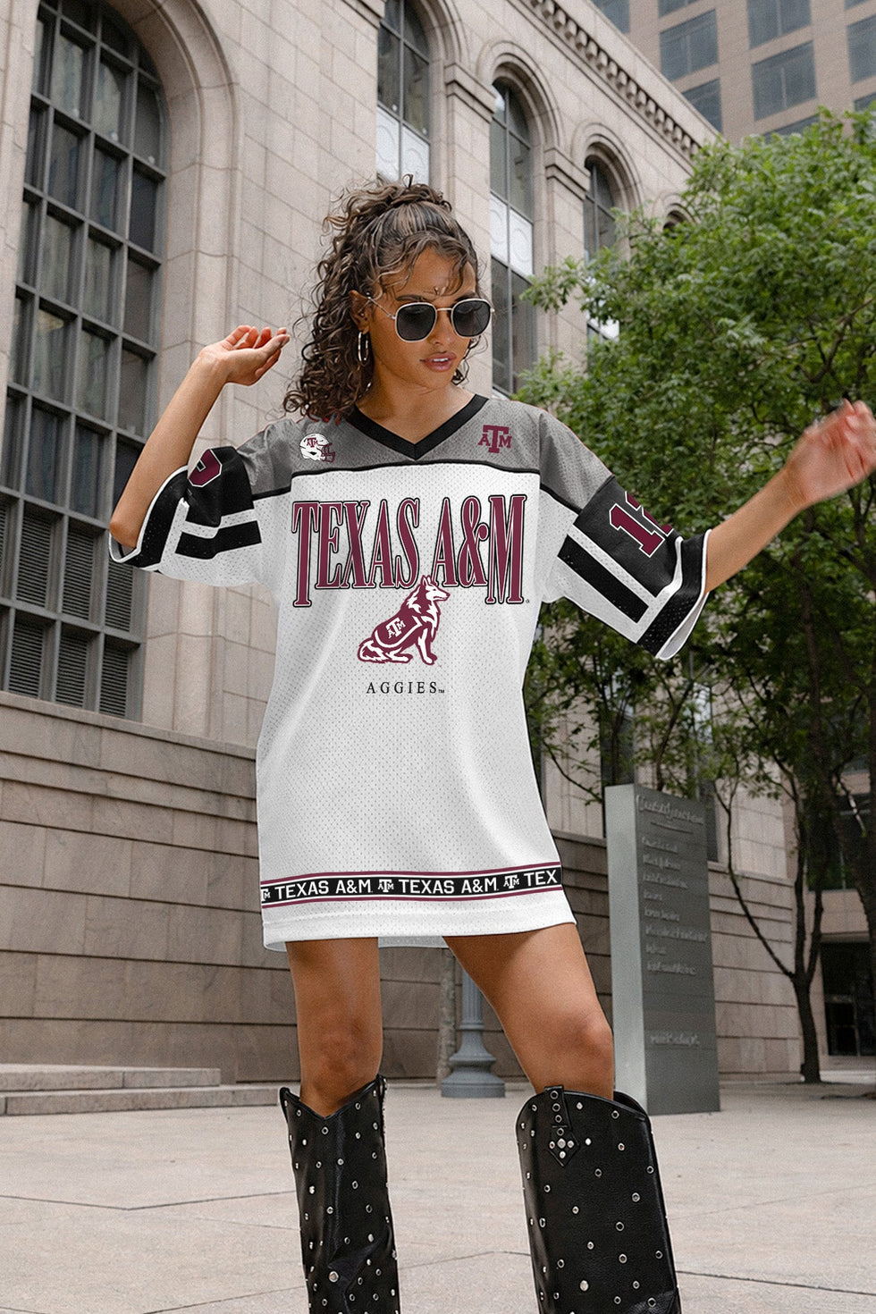 women's jersey dress Texas A&m Aggies Hustle Mode V-neck Fashion Green Dress Old Navy Nina Pineda Wedding Dresses Colour:YELLOW helping you feel cool