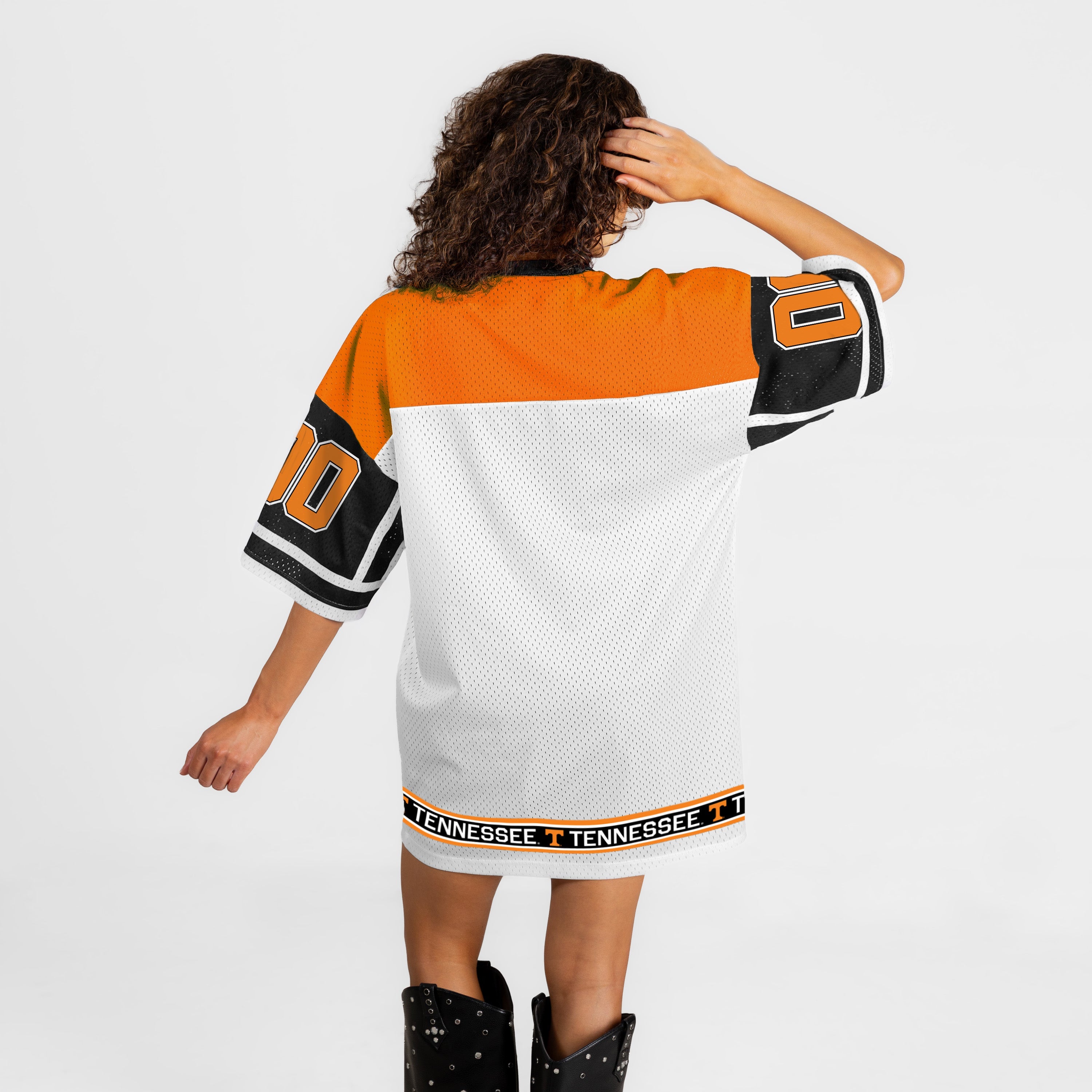 TENNESSEE VOLUNTEERS HUSTLE MODE V-NECK FASHION JERSEY DRESS