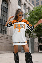 TENNESSEE VOLUNTEERS HUSTLE MODE V-NECK FASHION JERSEY DRESS