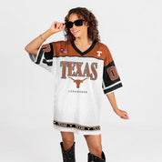 TEXAS LONGHORNS HUSTLE MODE V-NECK FASHION JERSEY DRESS
