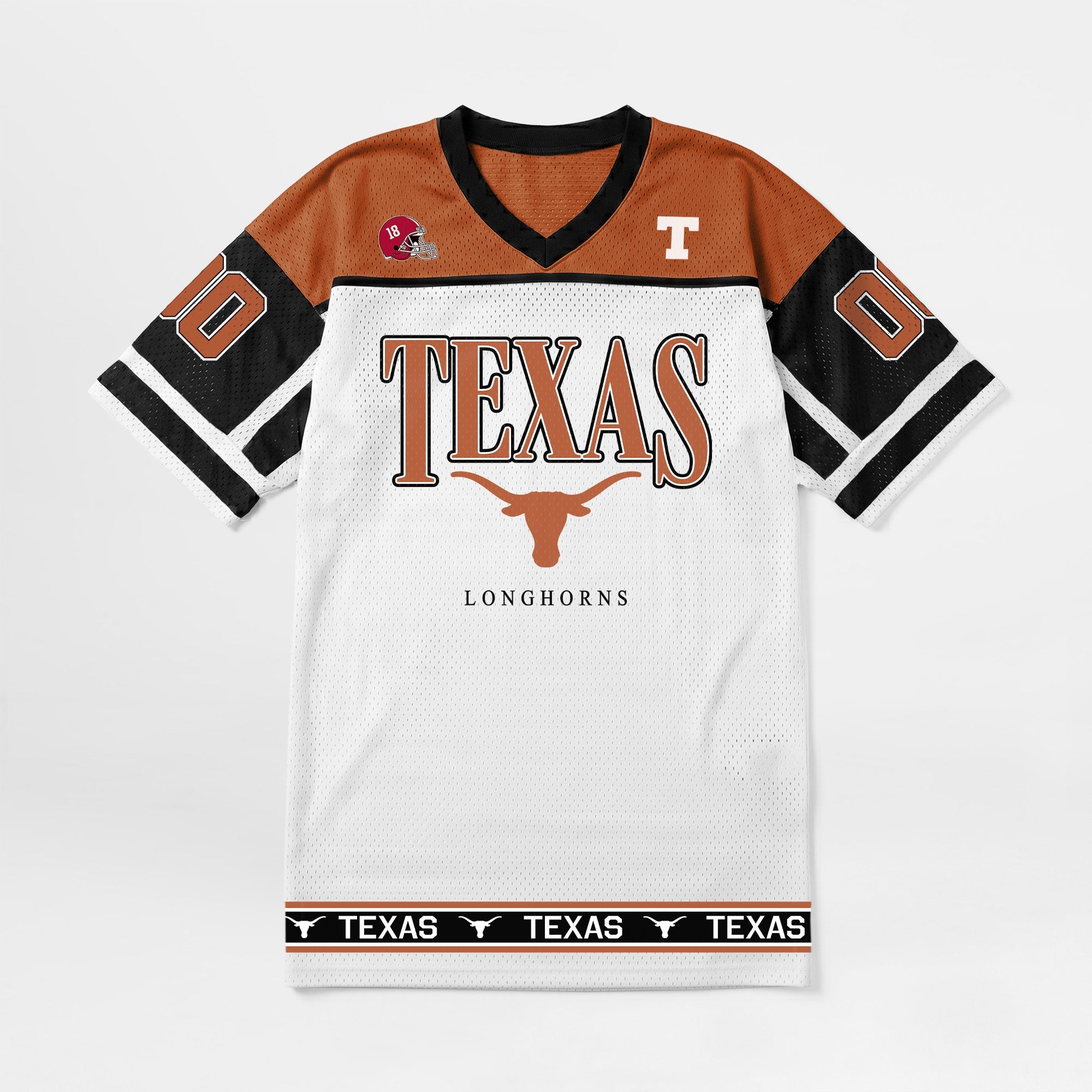 TEXAS LONGHORNS HUSTLE MODE V-NECK FASHION JERSEY DRESS