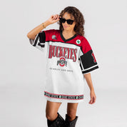 OHIO STATE BUCKEYES HUSTLE MODE V-NECK FASHION JERSEY DRESS