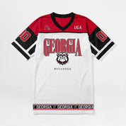 GEORGIA BULLDOGS HUSTLE MODE V-NECK FASHION JERSEY DRESS
