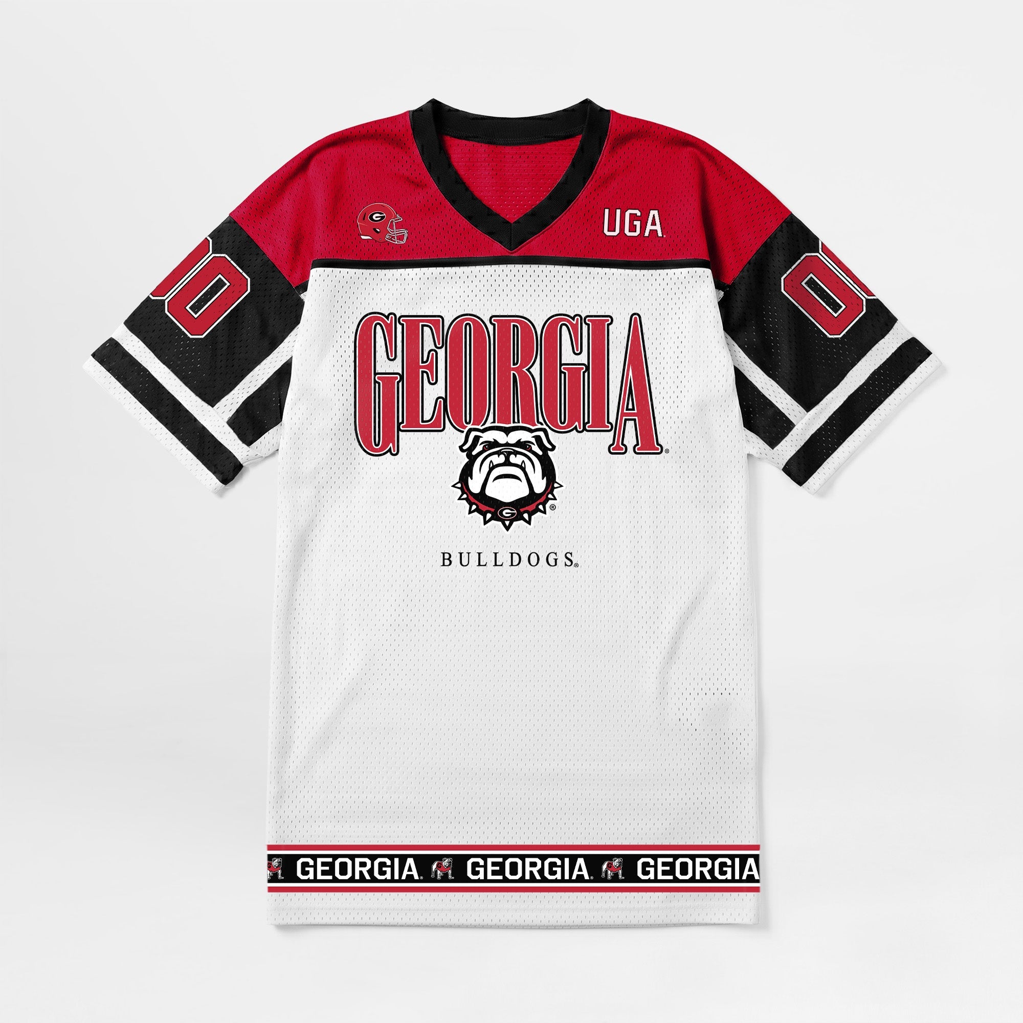 GEORGIA BULLDOGS HUSTLE MODE V-NECK FASHION JERSEY DRESS