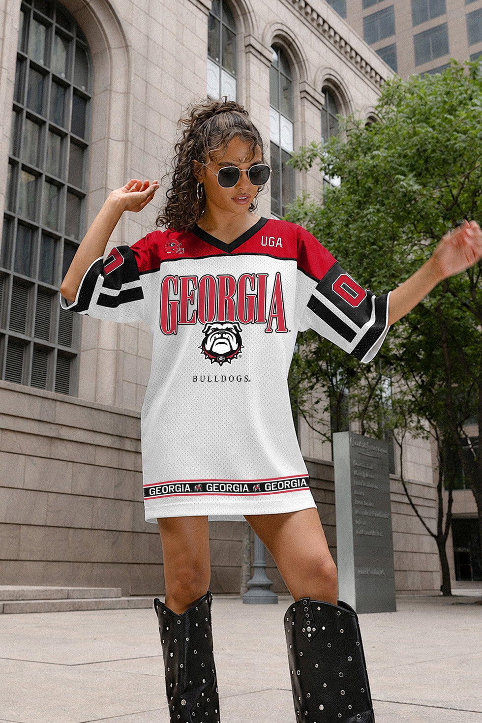 uga jersey dress Women's Georgia Bulldogs Hustle Mode V-neck Fashion Satin Swank Zimmermann | Dresses | comfortable fit moves with Color:Mauve Wine