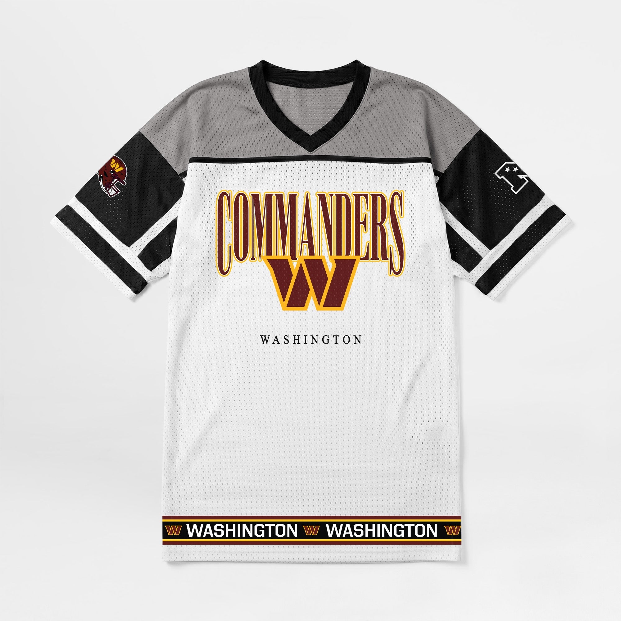 WASHINGTON COMMANDERS HUSTLE MODE V-NECK FASHION JERSEY DRESS