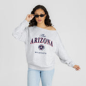 ARIZONA WILDCATS OFFSIDES ENERGY RELAXED OFF-SHOULDER TOP