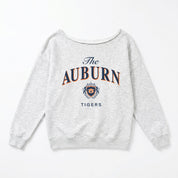 AUBURN TIGERS OFFSIDES ENERGY RELAXED OFF-SHOULDER TOP